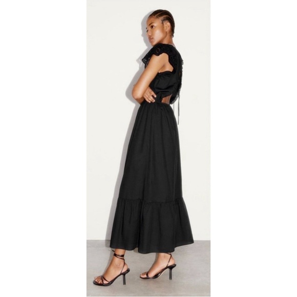 Zara Elegant Black Maxi Dress - Picture 2 of 9